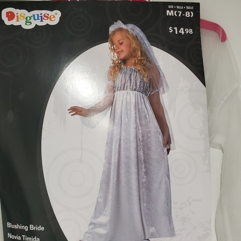 Bride Wedding Dress Halloween costume Girls size 7-8